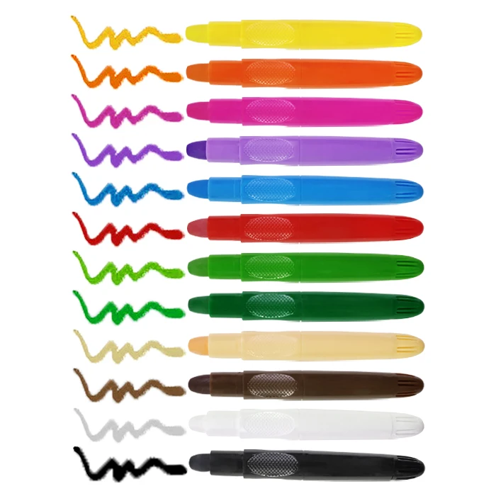 12/24 Colors Christmas Birthday Party Gift Harmless Hair Chalk Dye Pen Crayons Stick Set For Children