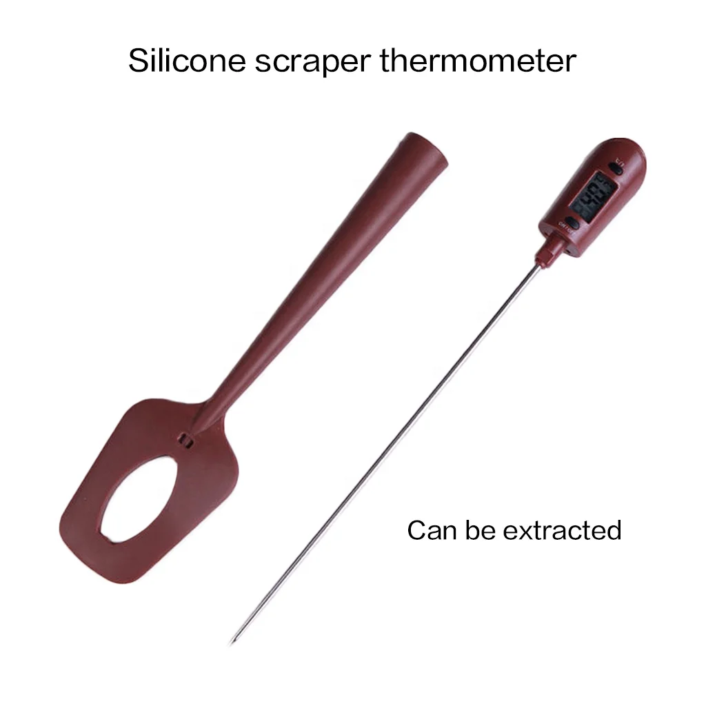 Kitchen Baking Cooking Tool Digital Silicone Spatula Cooking Thermometer