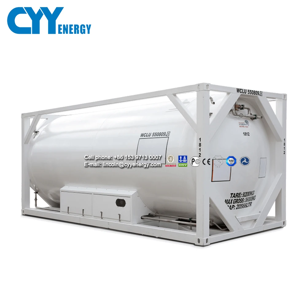 ASME GB 20ft and 40ft Cryogenic Liquid Nitrogen Oxygen Argon LPG LNG ISO Tank Container