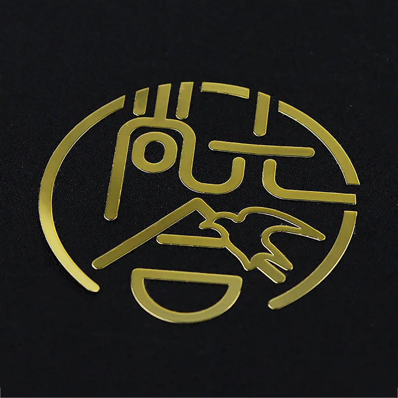 Transparent Vinyl  Die Cut Static Cling Window 3d Label Metal Women Nail Package Sticker Seals