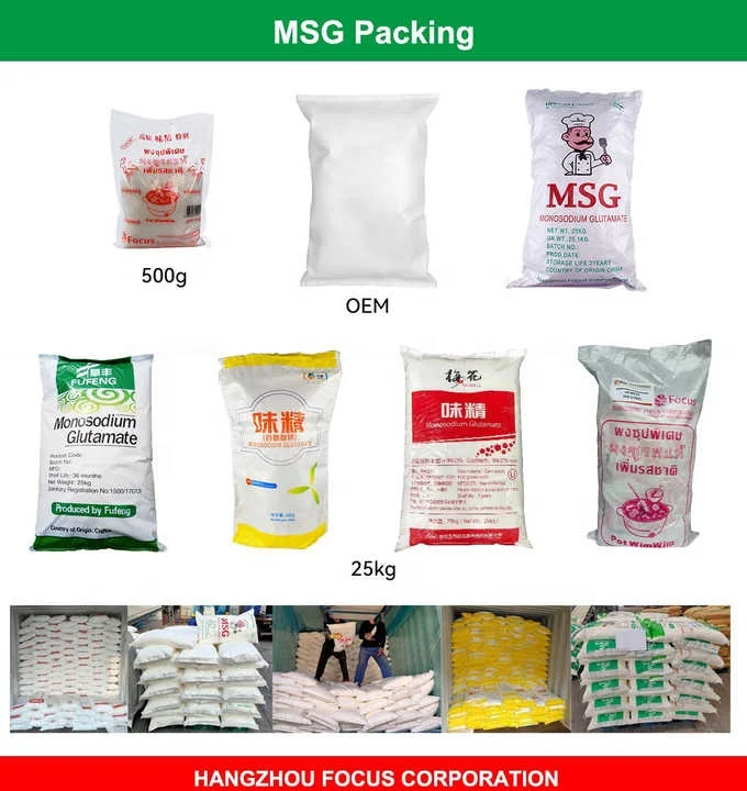 Factory Supply 25kg Monosodium Glutamate Best Price Flavorings MSG