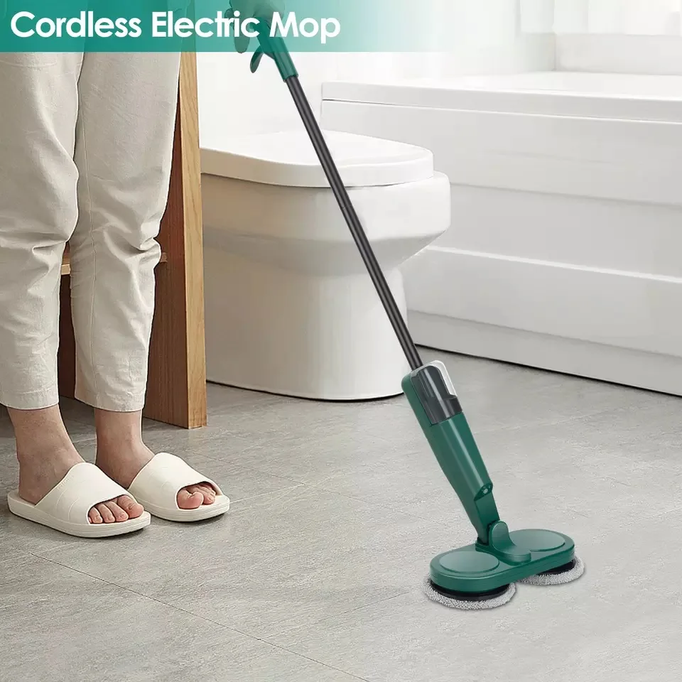 Hign Quality Handheld Wireless Electric Mop Automatic Dual Spinning Spraying Floor Electric Cleaner Mop