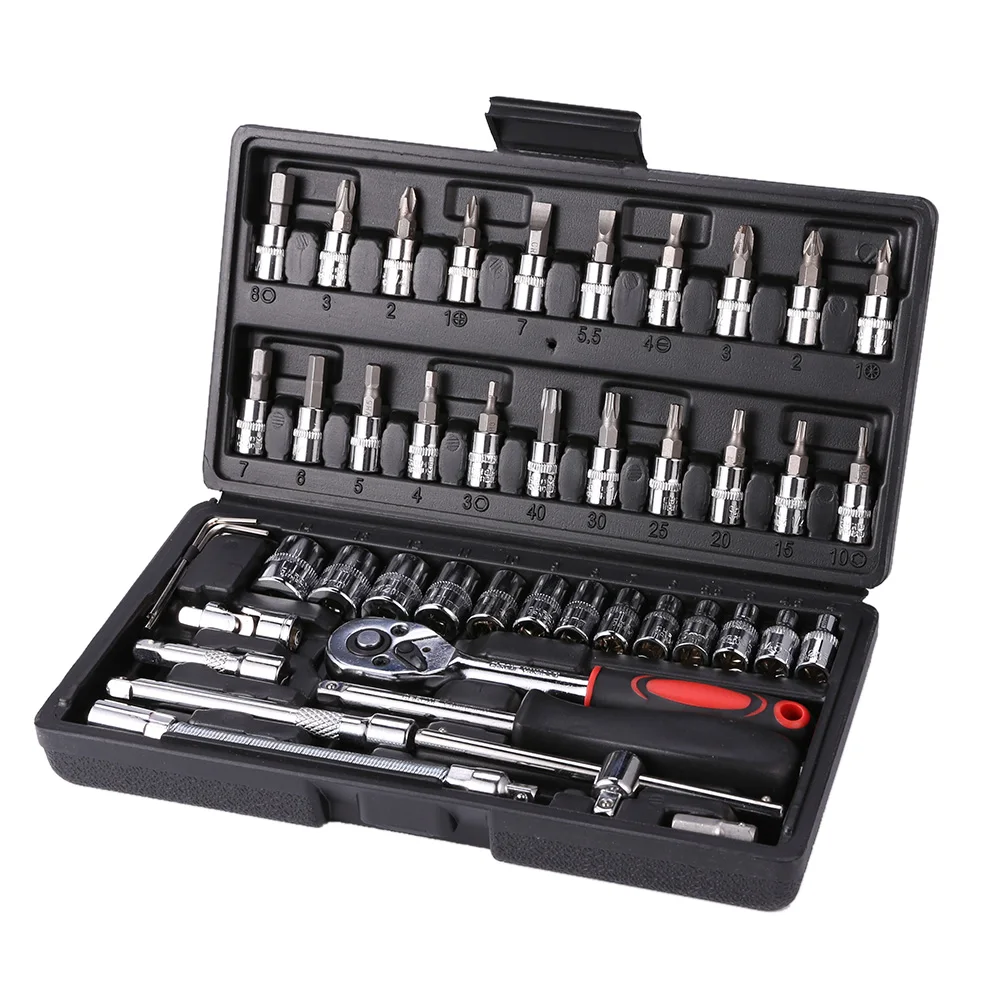 Small 9-piece Set of Emergency Tools Safety Hammer Hardware Tool Set Car Home Box Toolbox Repair Simple Combination