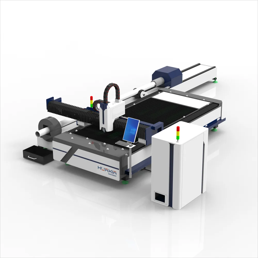 HUAXIA Metal Sheet Plate and Tube Integrated Fiber laser Cutting Machine Factory Directly Supply Low price