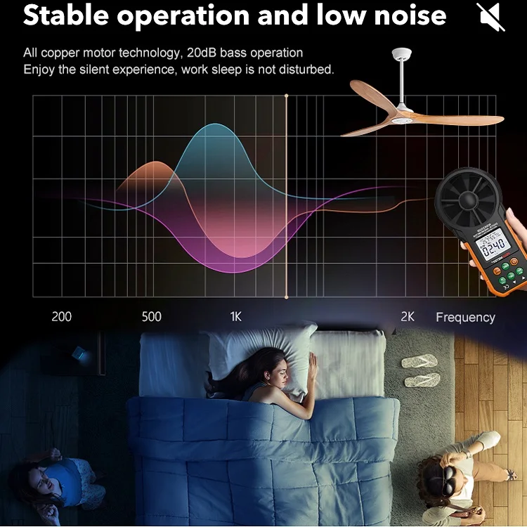 Best-Selling Home Decoration 42 Inch 52 Inch 60 Inch Low Noise Remote Control Solid Wood Blade Modern Bldc Ceiling Fan