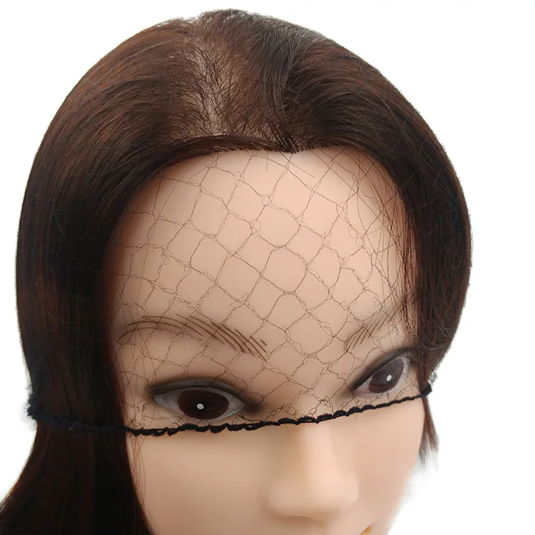 Black White Nylon Hair net Invisible Soft Elastic Lines Big Net Hairnets for packing wigs and hair extension