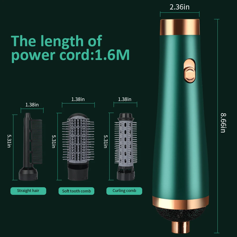 Professional 3 In 1 Hair Dryer Brush One Step Hair Dryer And Styler Electric Hot Air Brush