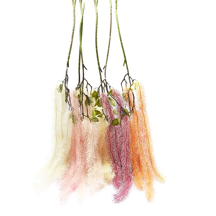 Fuyuan factory ivory pine needles plastic wall hanging vine artificial plants decorative for home Christmas wedding house plant