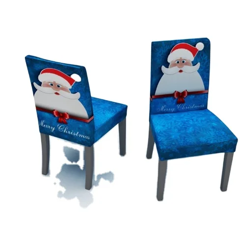 Christmas Hotel Home Banquet Party Stretch Chair Cover Dining Chair Cover Elastic High Back Seat Xmas Chair Covers