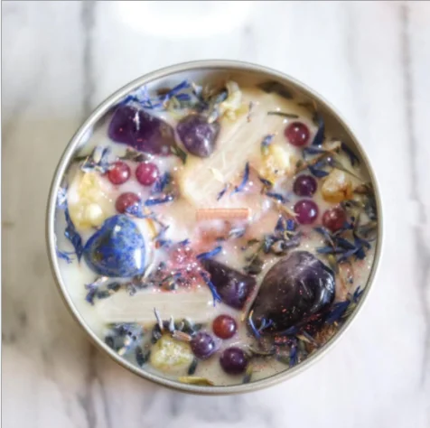 Scented Candles Aromatherapy Relaxation Soy Wax Candles  Custom Private Label Luxury Natural Crystal I Scented Soy Candle