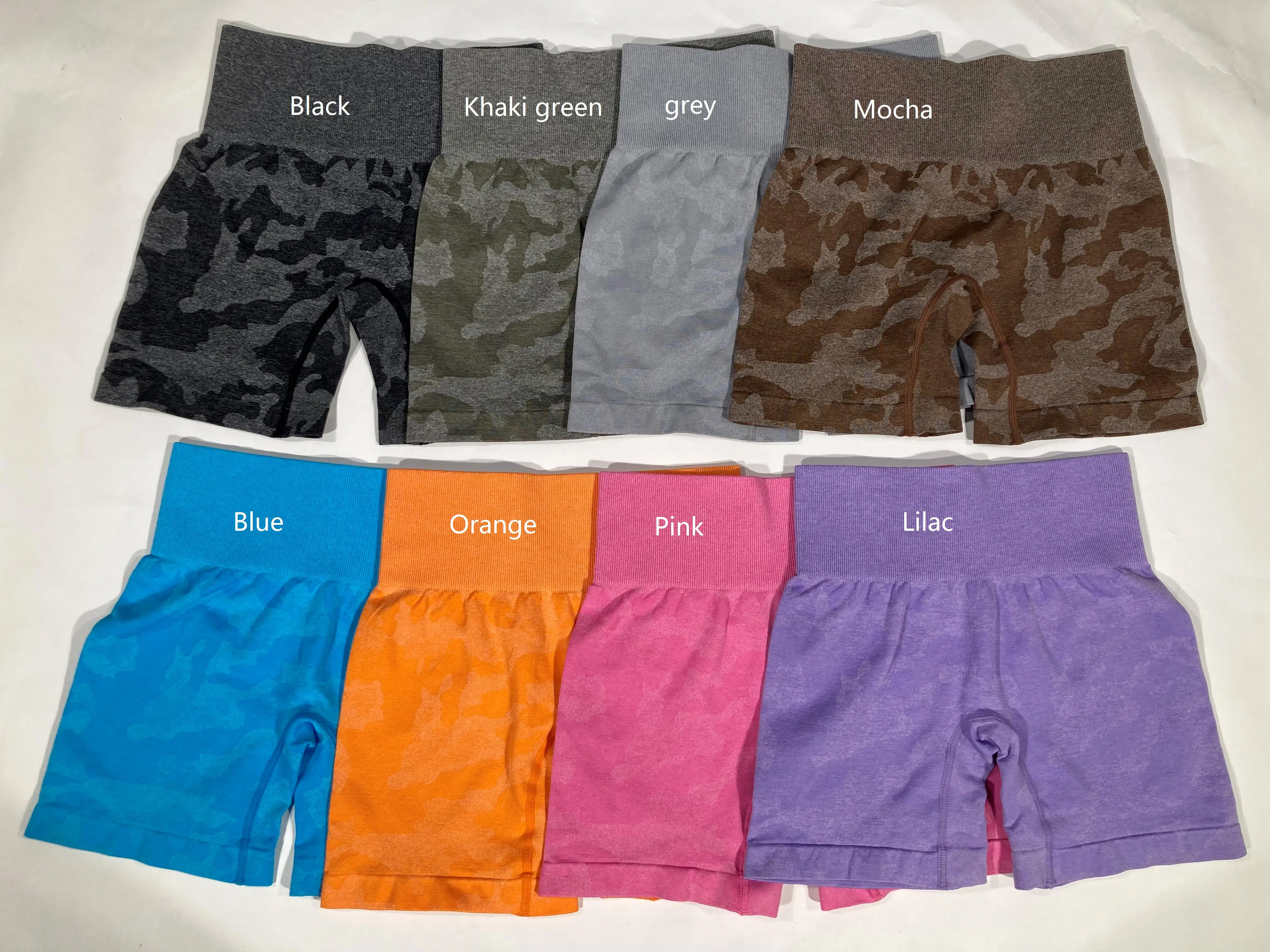 NVGTN Supplier New arrival Women Workout Yoga Shorts High Waist Booty Push Up Gym Sports seamless nvgtn camo shorts