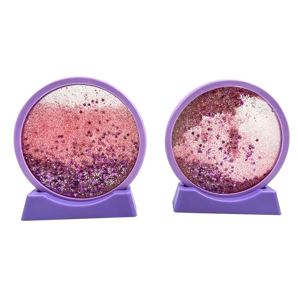 Круглый струящийся рисунок Вид Индивидуальные песочные часы блеск 1 минута жидкого песка таймер