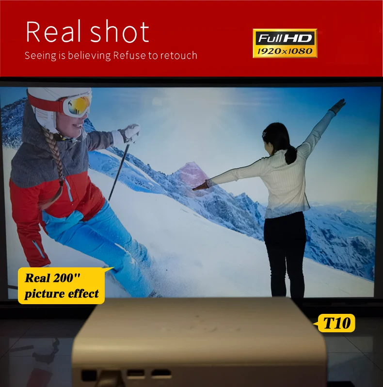 Домашний кинотеатр Salange T10 1080P поддержка 5G wi-fi