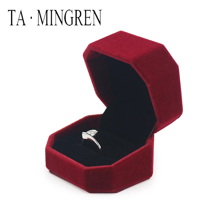 New Product Cheap Elegant Jewelry Box Velvet Material Necklace Pendant Gift Box