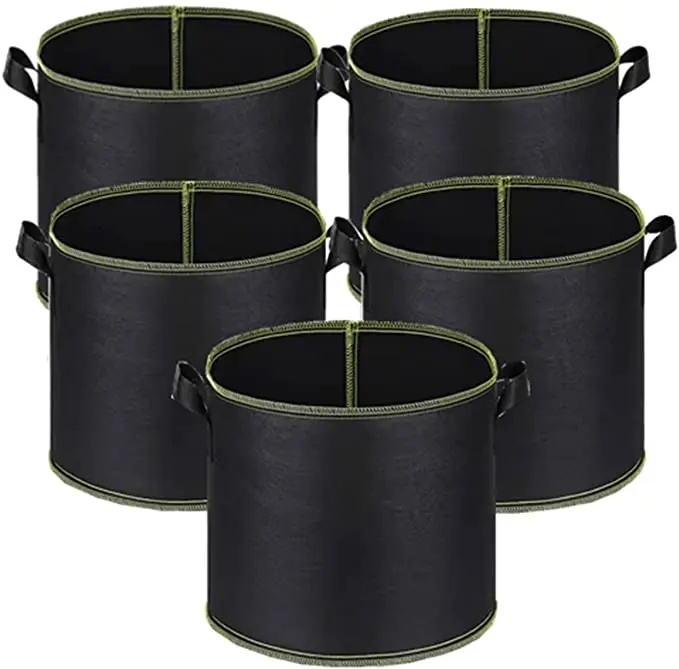 Thickened Heavy Duty Aeration Fabric Pots Non woven Fabric Root  Pots Plant Grow Bags with Handles