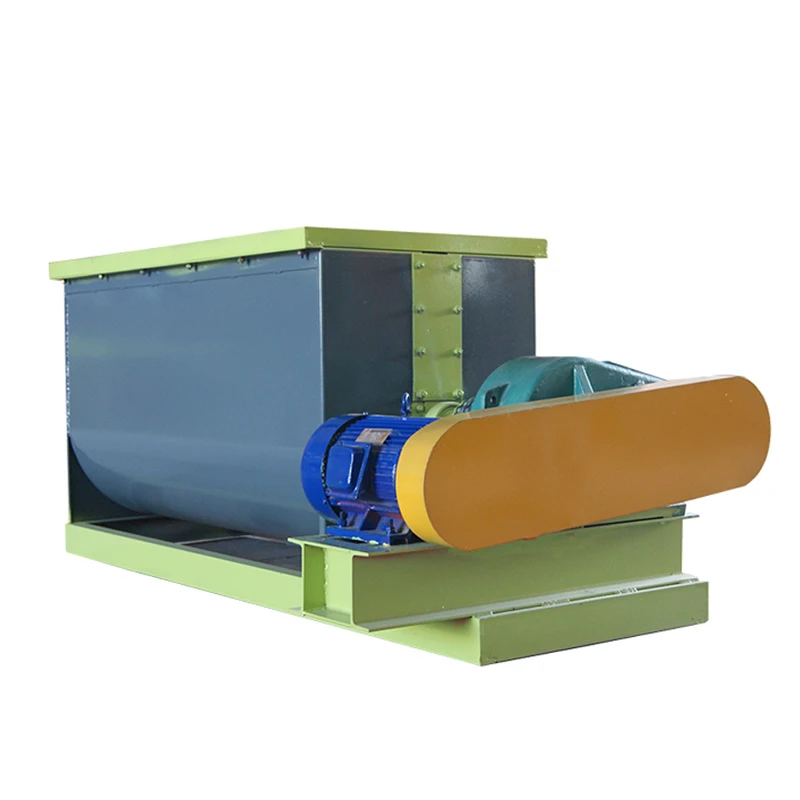 High Speed Animal Cattle Feed Fertilizer Stainless Steel Horizontal Mixer Blender Machines