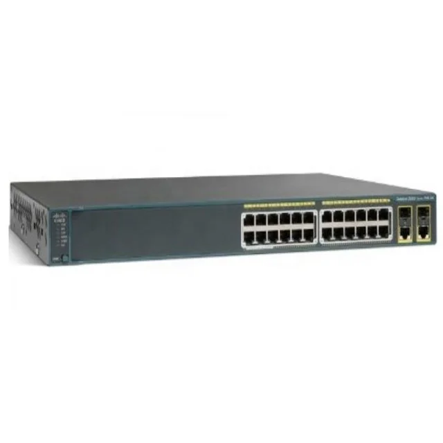 Original New 2960 Plus 24 10/100 8 POE + 2T/SFP LAN Base POE Switch WS-C2960+24LC-L
