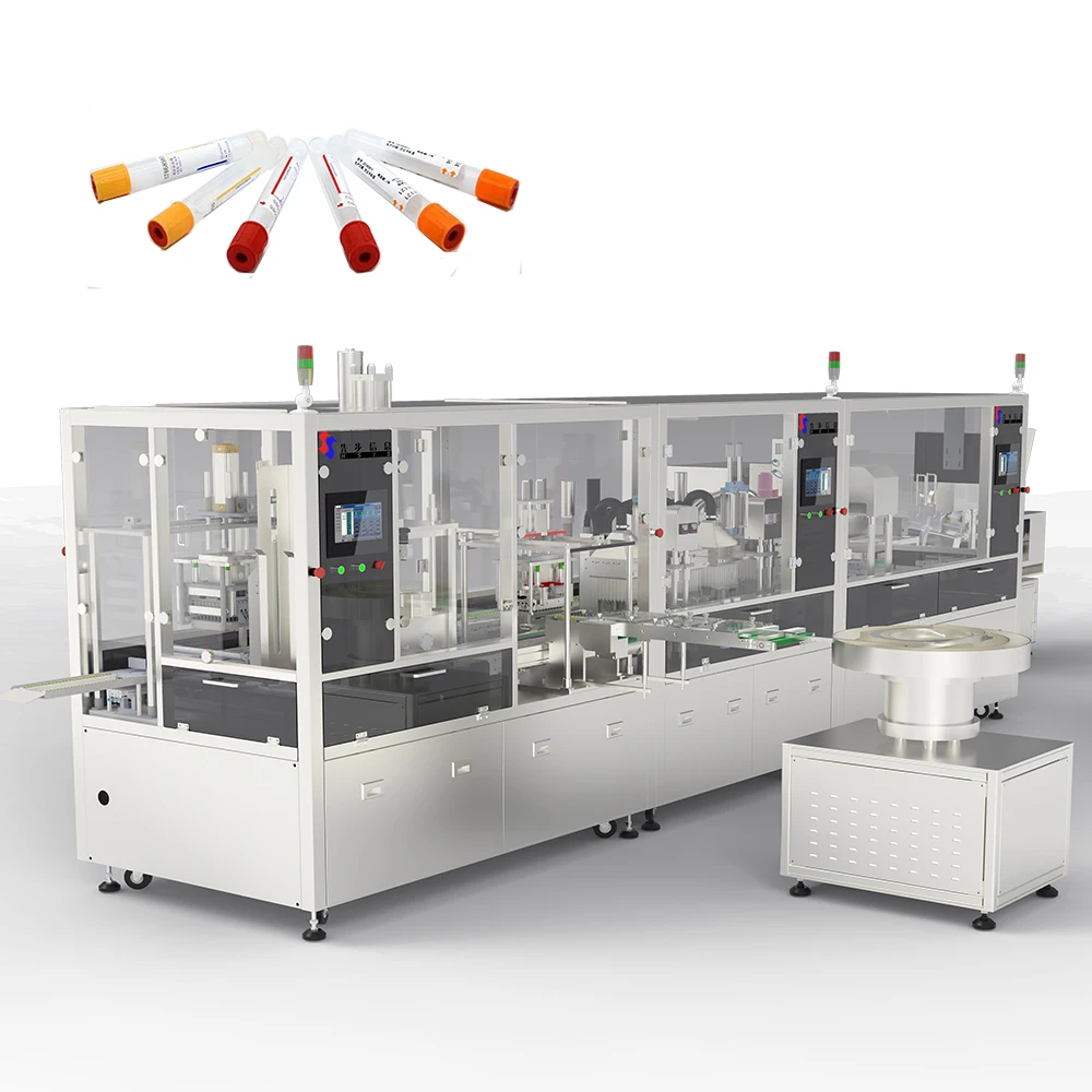 18000pcs/h Capacity Automatic Vacuum Blood Collection Tube Assembly Machine Manufacturing Line