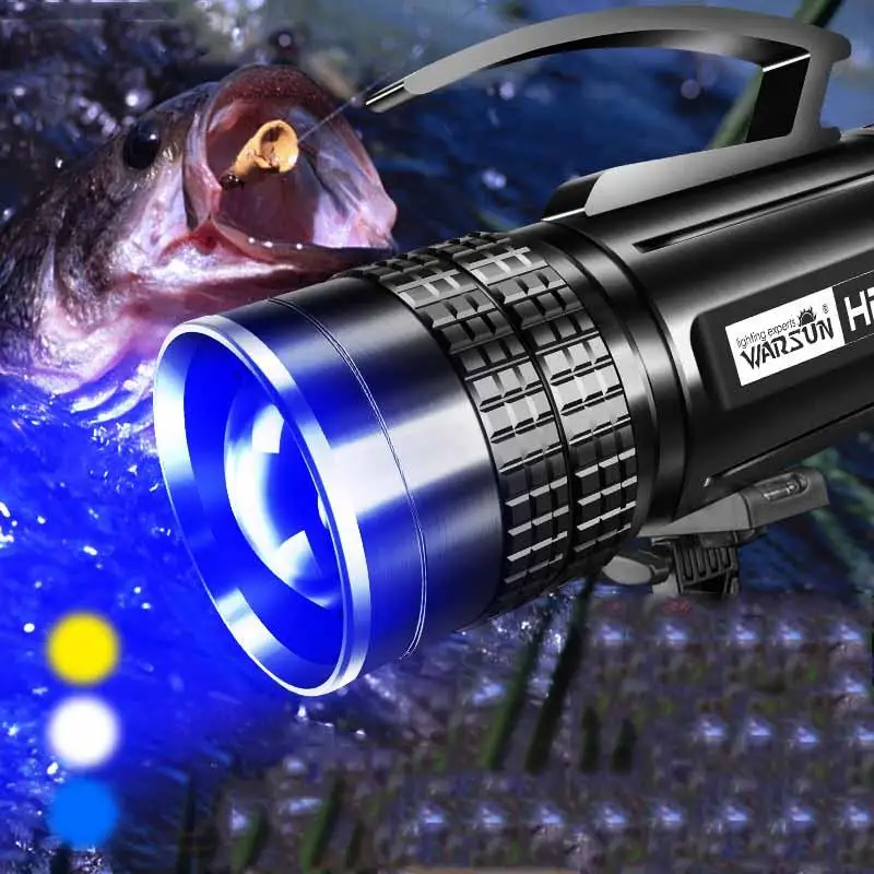 
WARSUN HD80 Zoomable USB Rechargeable UV searchlight Long life led Work Light for fishing 