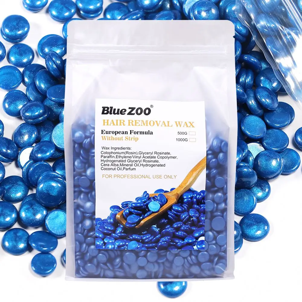  BlueZOO Европейская формула без полосок профессиональное безболезненное удаление волос мерцающие Твердые восковые