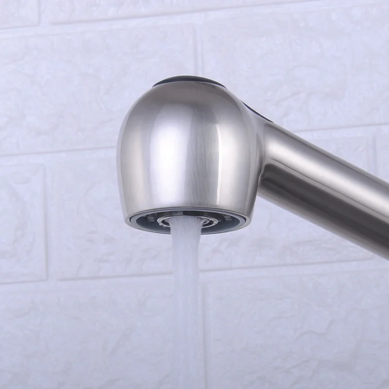 High Quality 304 Stainless Steel Pull Out kitchen Faucet With Sprayer