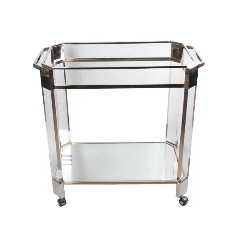 High Quality Acrylic Trolley With Wheels/service food trolley