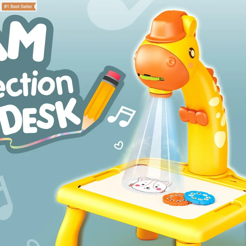 Custom Write Learning Table  Art Drawing Desk Toy  Painting Board Sketch Toy Projector Draw Children Drawing Toys