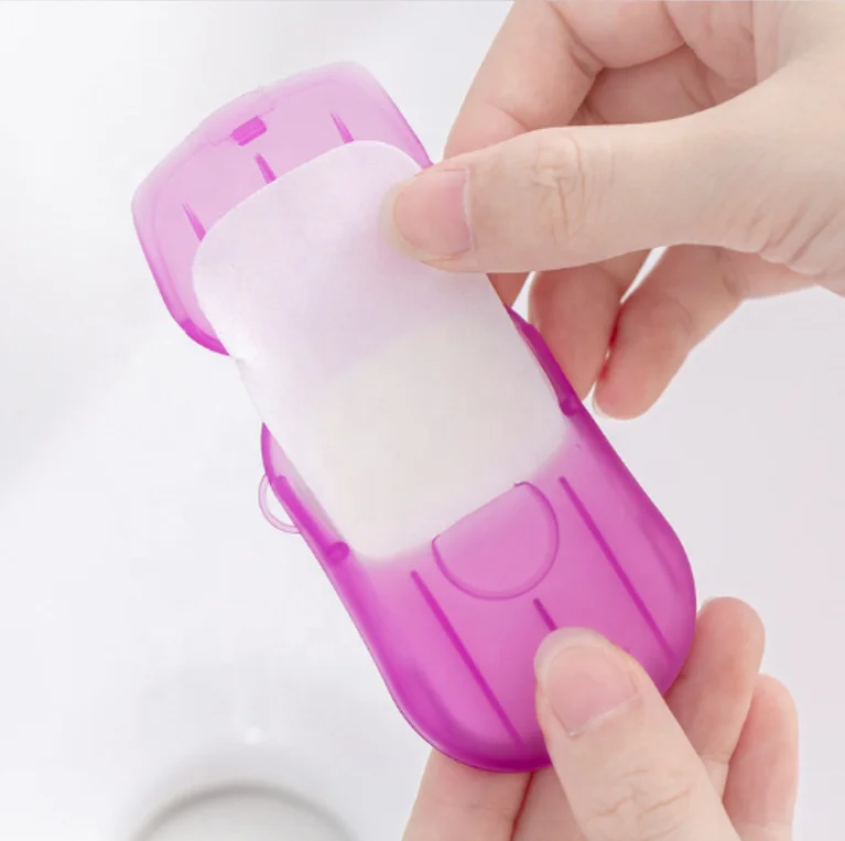 
Soap Paper Sheets Portable Disposable Travel Scented Bath Slice Sheet Foaming Paper Soap for Hand Laundry 