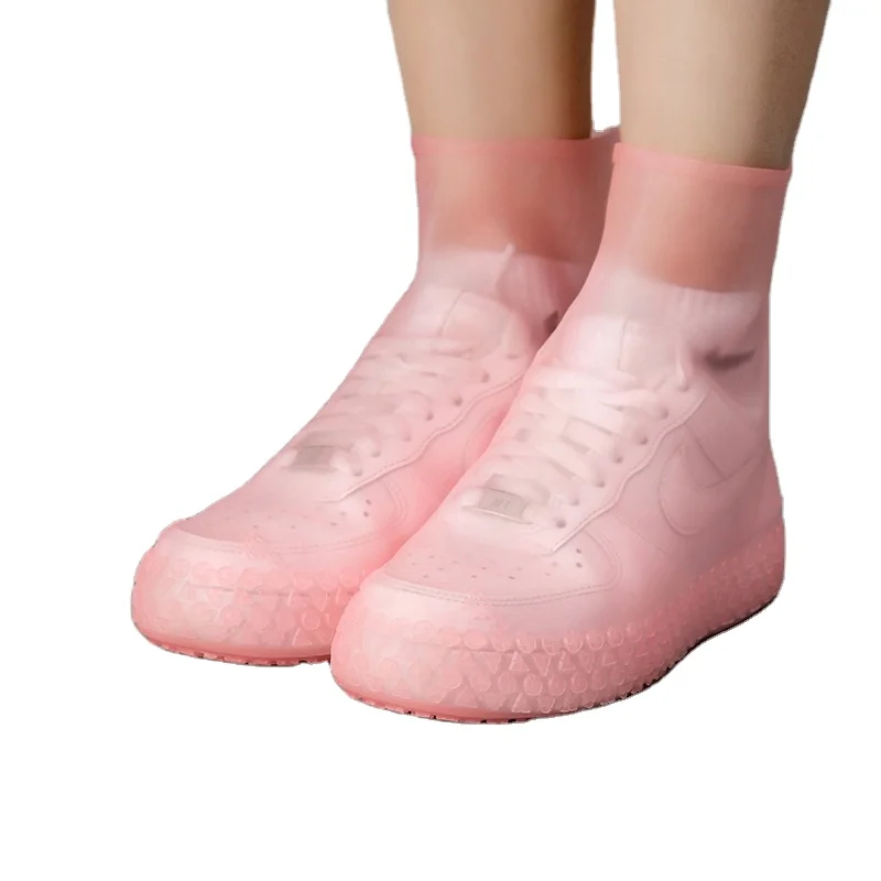 outdoor silicone anti slip waterproof unisex rain shoes covers