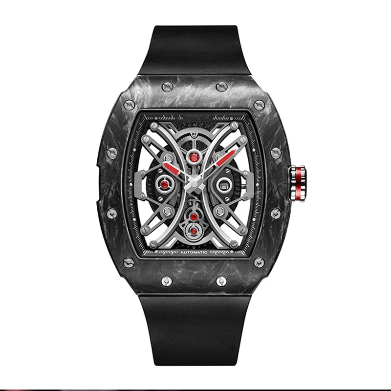 
OEM Accept Richard Mille Square Mechanical Watch Watch Replika Richard Mille Skull Watch Waterproof For Man 