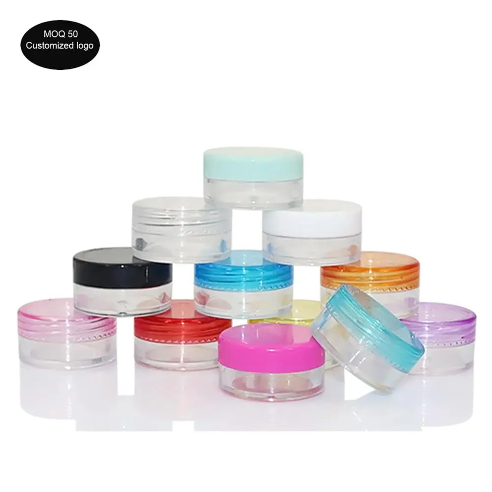 3g 5g Empty Plastic Clear Cosmetic Jars Makeup Container Lotion Bottle Vials Face Cream Sample Pots Gel Box