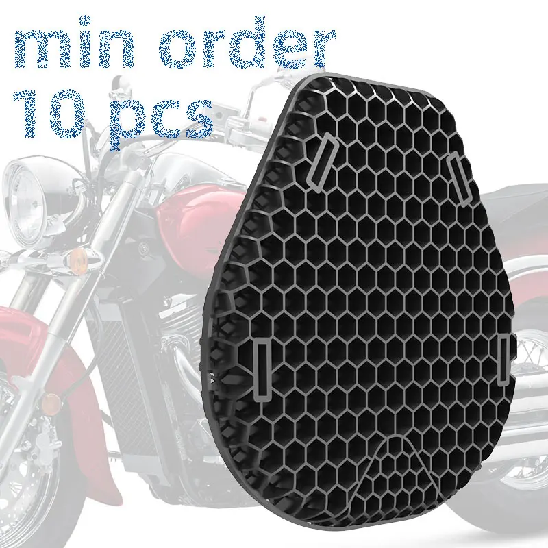 ergonomic TPE memory foam silicone honeycomb scooter motorcycle motorbike autocycle moto motor gel seat cushion for long sitting