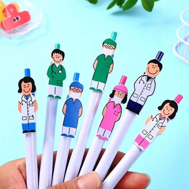 2024 promotional 3d custom pen plastic medical clip nurse doctor ball point pencustom pen