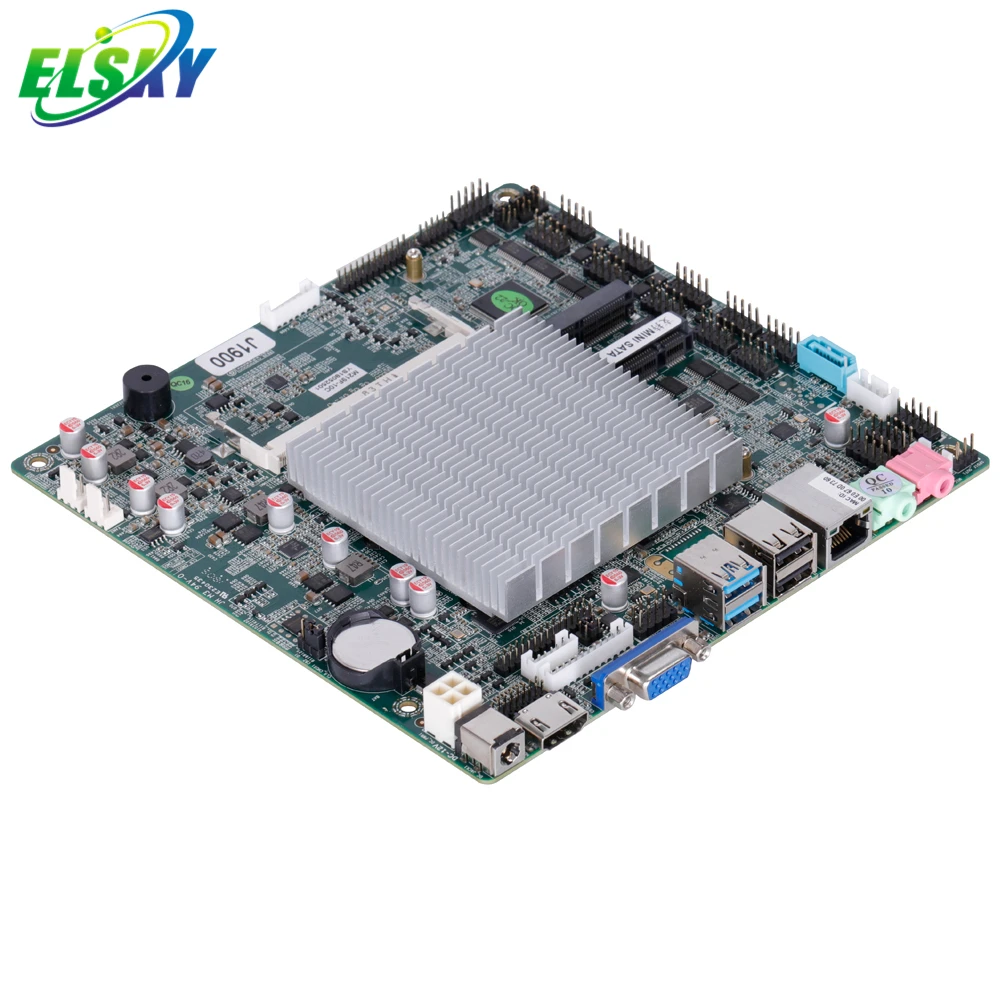 ELSKY Mini-ITX mini pc board with CPU Option RS232/422/485 VGA HD_MI LVDS M229F