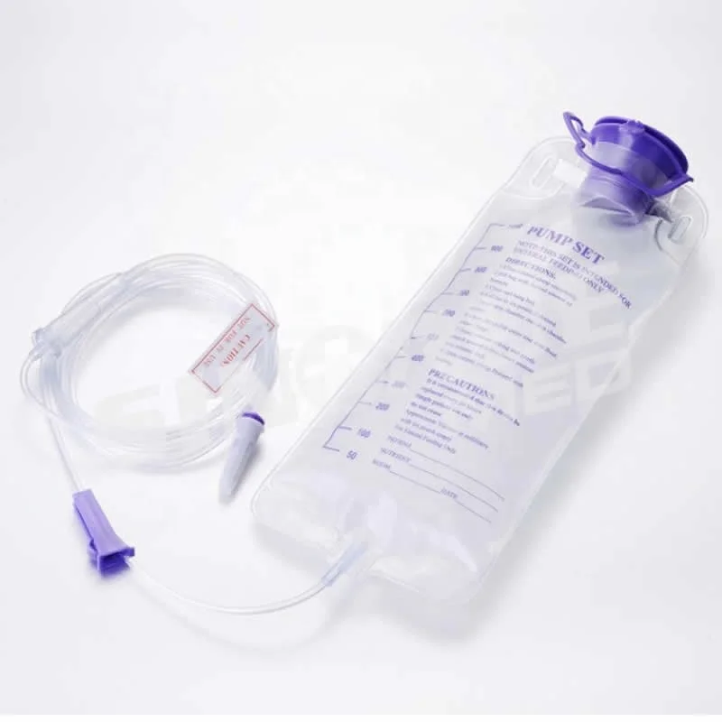 medical iv gravity manufacturer pump use TPN enteral parenteral nutrition bag tubing set 500ml 1500ml