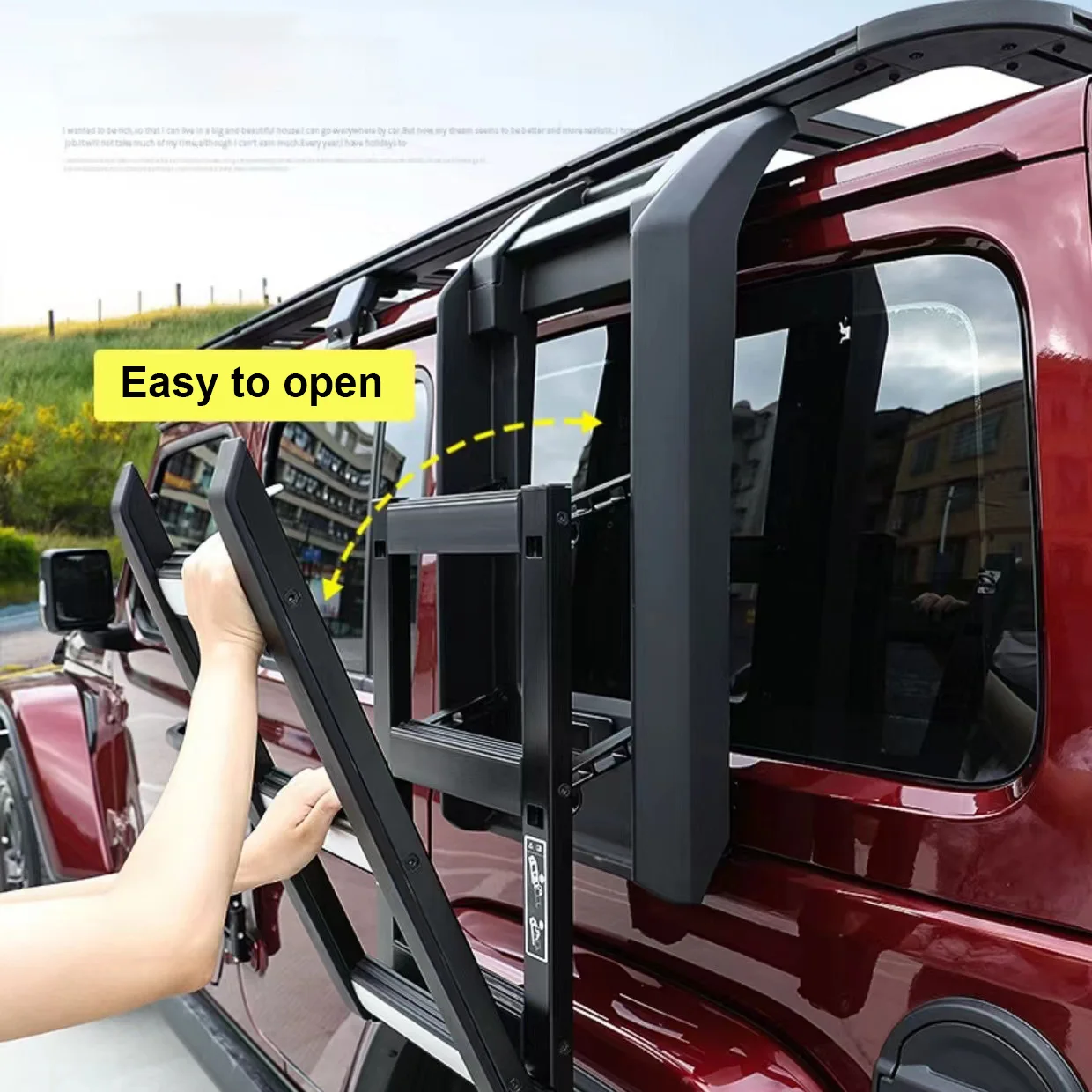4X4 Car Luggage Rack Mount with Ladder Roof Cargo Basket for Beijing BAIC BJ40 Wrangler JL JK