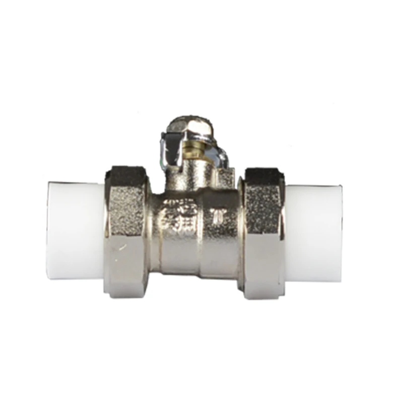 Forged brass plated PPR ball valves are of high quality Made in China 1/2 inch