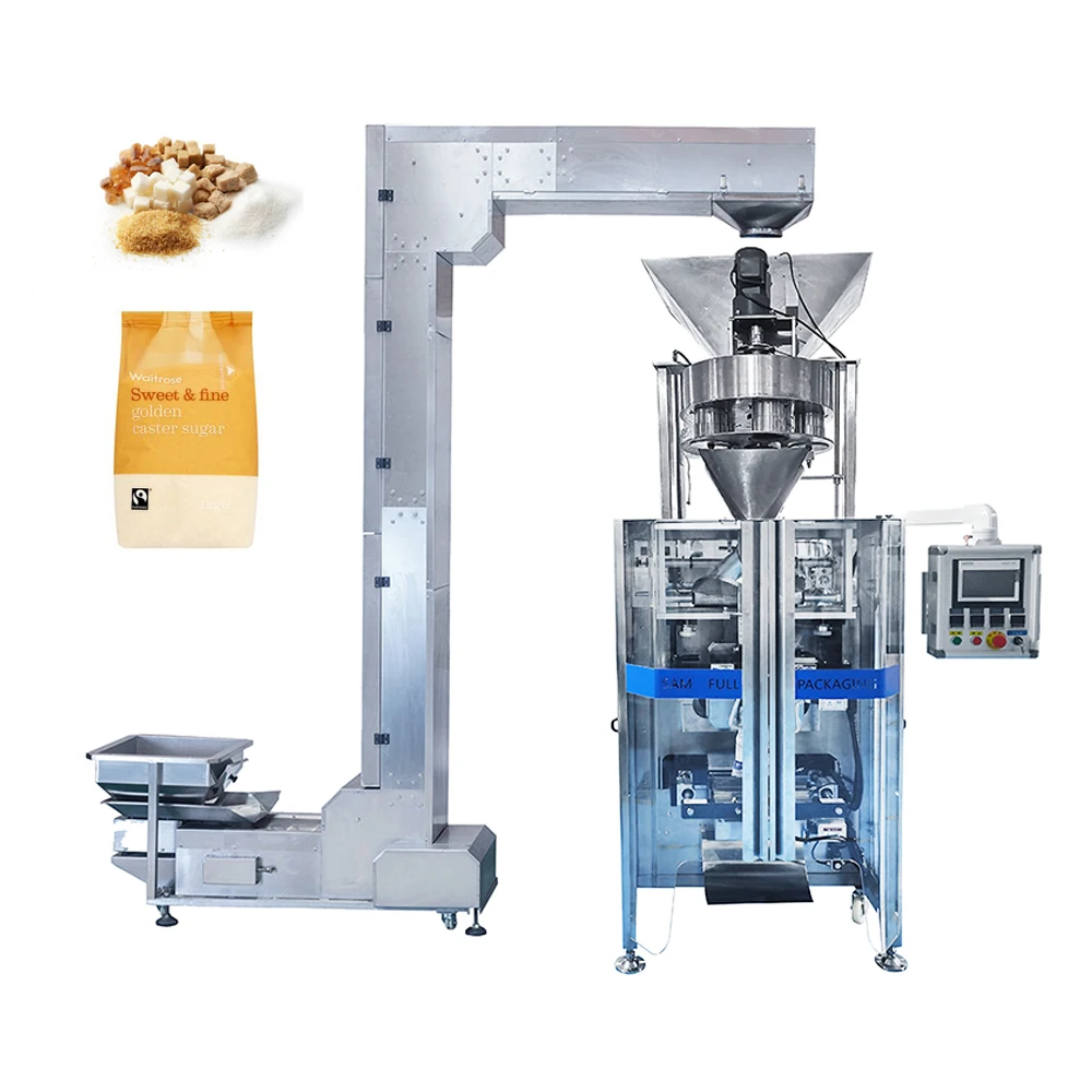 Samfull автоматическая вертикальная упаковочная машина для объёмных стаканчиков сахара 100 г до 5 кг соли 1