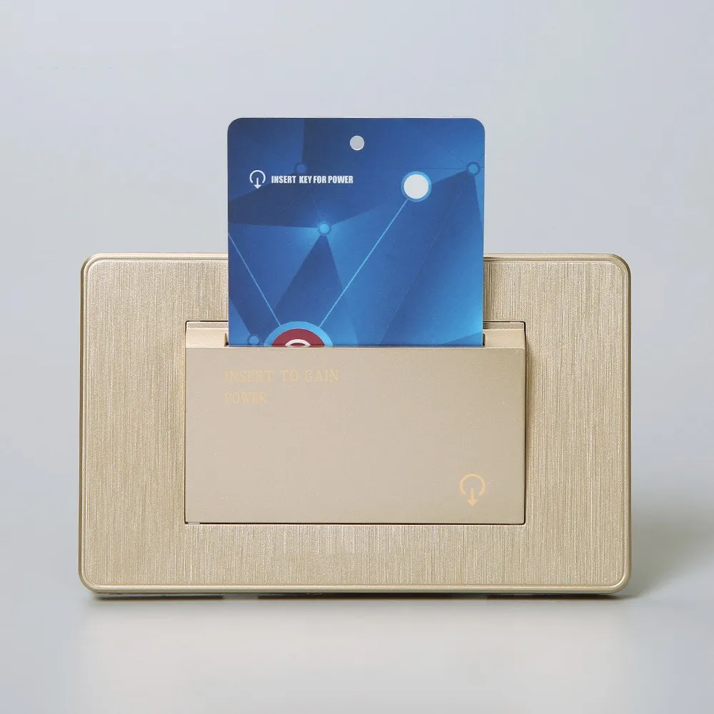 125KHZ RFID  Any Card  Switch 118 Panel Hotel Room Insert Card Power Energy Saving Switch ID / T57 Card 15S Time Delay 220V 40A