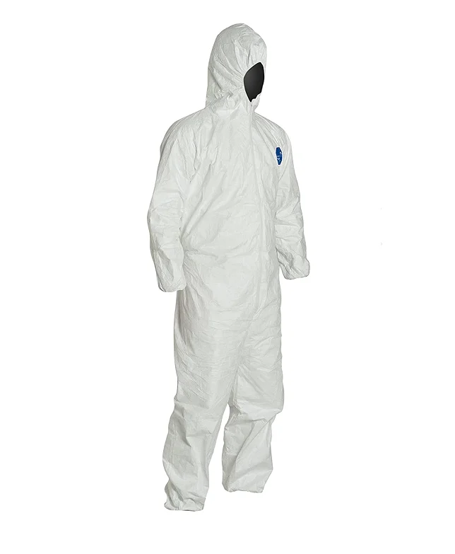  Одноразовый защитный Tyvek 400 DuPont комбинезон с респираторным колпачком и эластичными манжетами