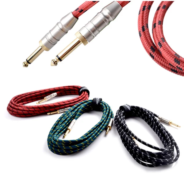 Smiger wholesale factory price copper Metal male connecter 3M acoustic electric accessories guitar cable in stock