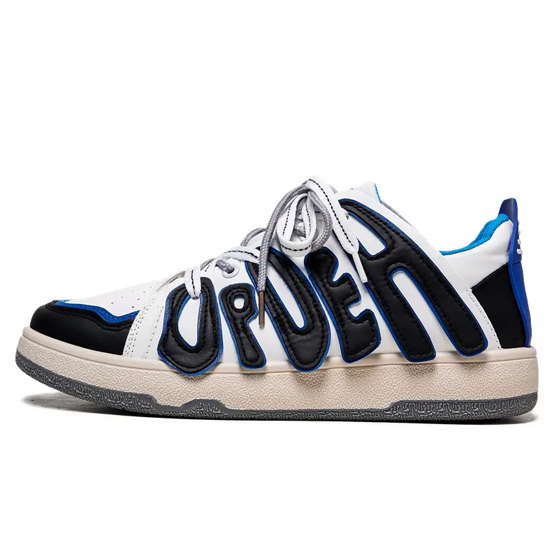 Custom Logo Manufacturer High Quality Leather Low Board Shoes Men sneaker fitness walking style shoes for men