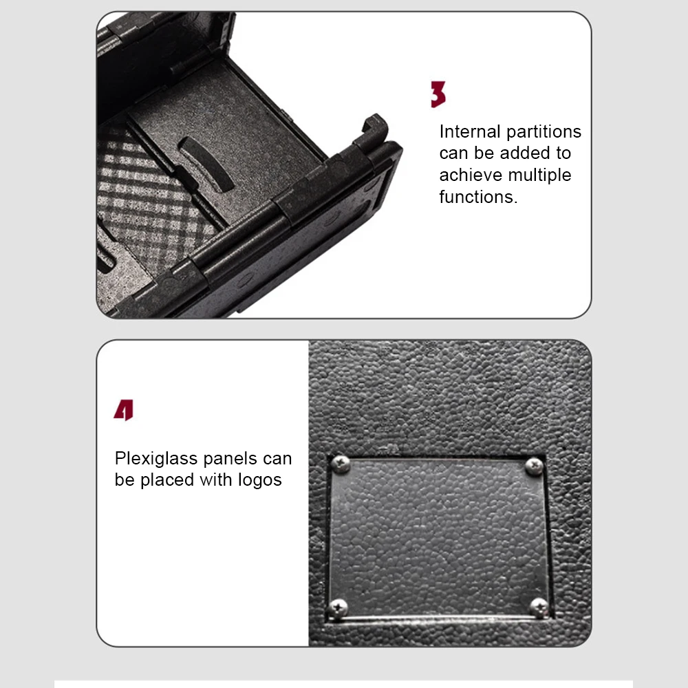 Foldable Black EPP Flip Container Expanded Polypropylene Foam Insulation Cooler Box For Cold Chain Transportation