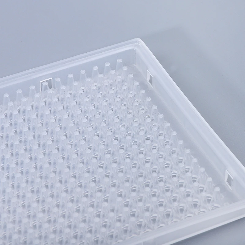 Hot sale lab plastic white microplate pcr test 384 well pcr plate