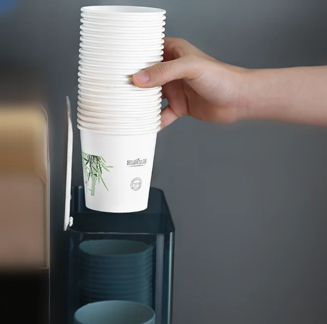 Wall Mounted Household Disposable Cup Holder Maximum 7.5 cm Paper Cup Dispenser