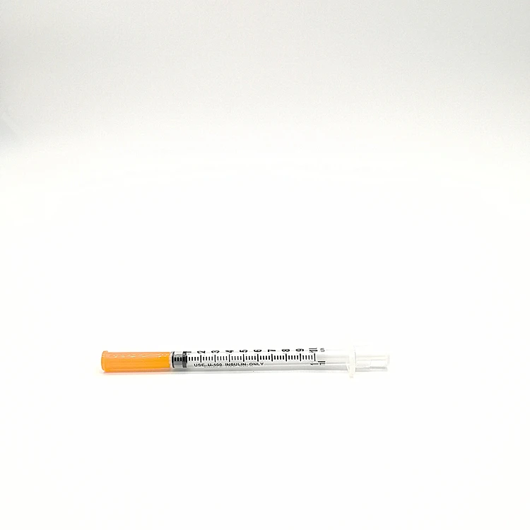 
Disposable Double Cap Insulin Syringe With Needle 