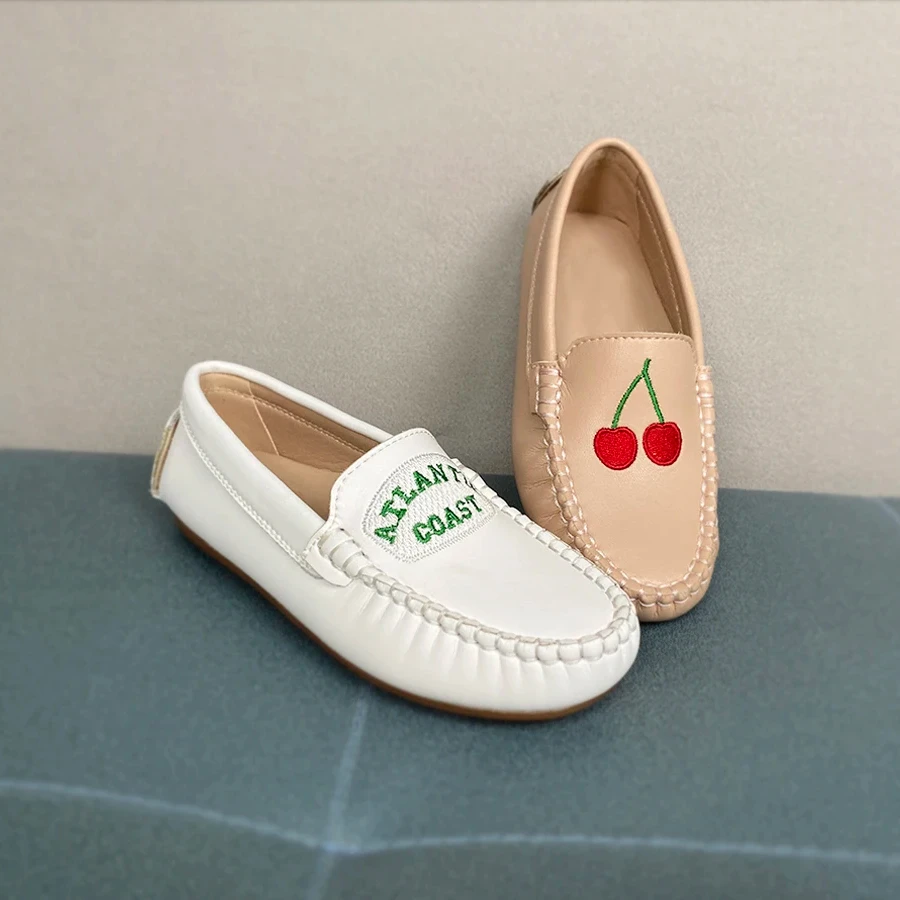 New Kids Boy Kids Leather shoes Moccasin Loafer Soft Outdoor Fashion Boat Shoes Kids Loafer