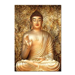 Gold Color Canvas Buddha Painting Printed Giclee Printing Home Decor Wall Art Painting no frame Canvas Prints