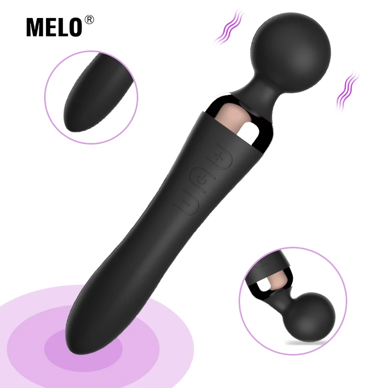 Double Motor Silicone Wand Massager Relieve Stress 12 Speed Electric Handheld Waterproof Vibrator for Women Couples