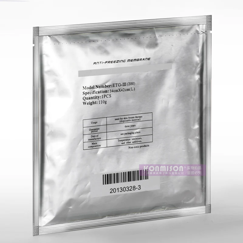 Konmison Wholesale cryo anti freeze membranes 70g/110g Antifreezing Membrane for cryolipolysis machine